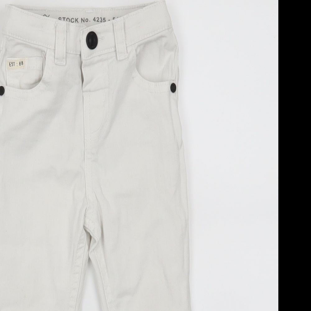 est:88 Girls White  Denim Pedal Pusher Jeans Size 12-18 Months