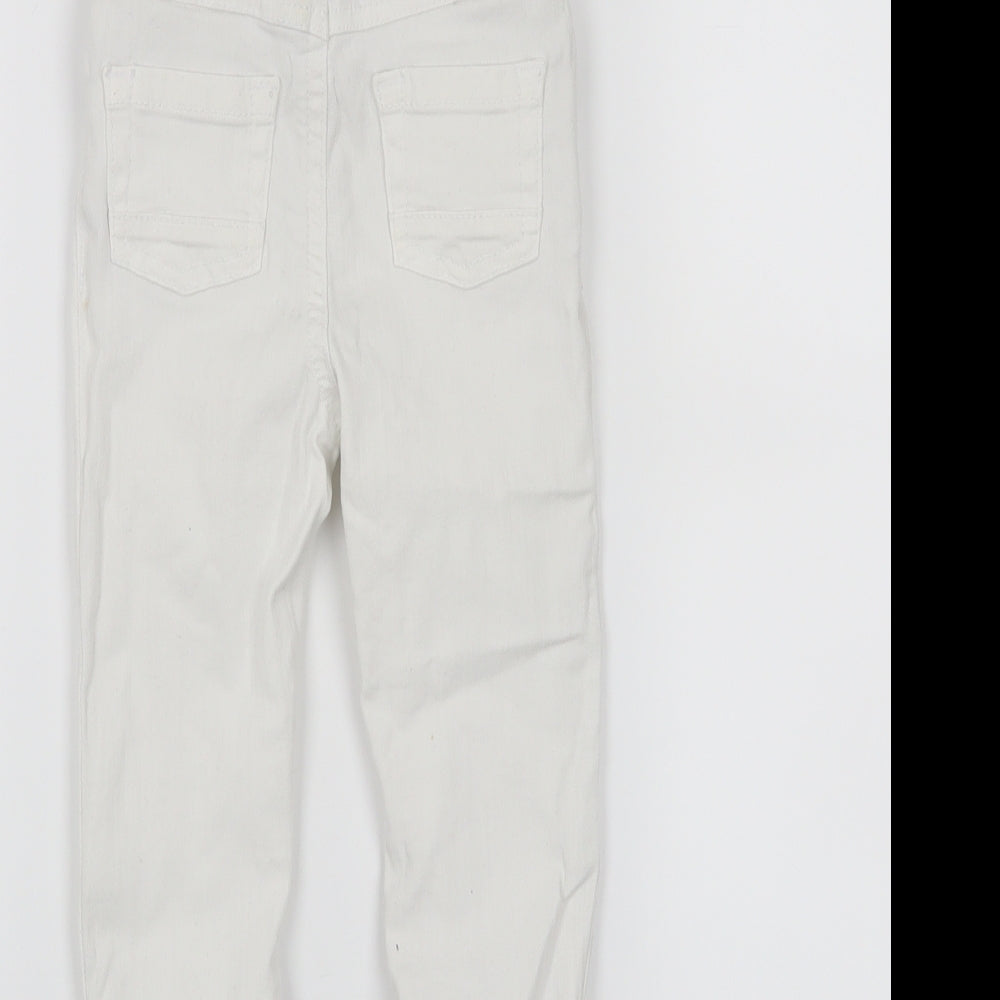 est:88 Girls White  Denim Pedal Pusher Jeans Size 12-18 Months