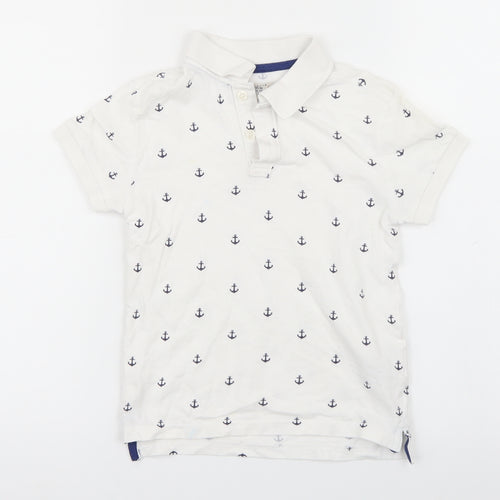 H&M Boys White   Basic Polo Size 7-8 Years