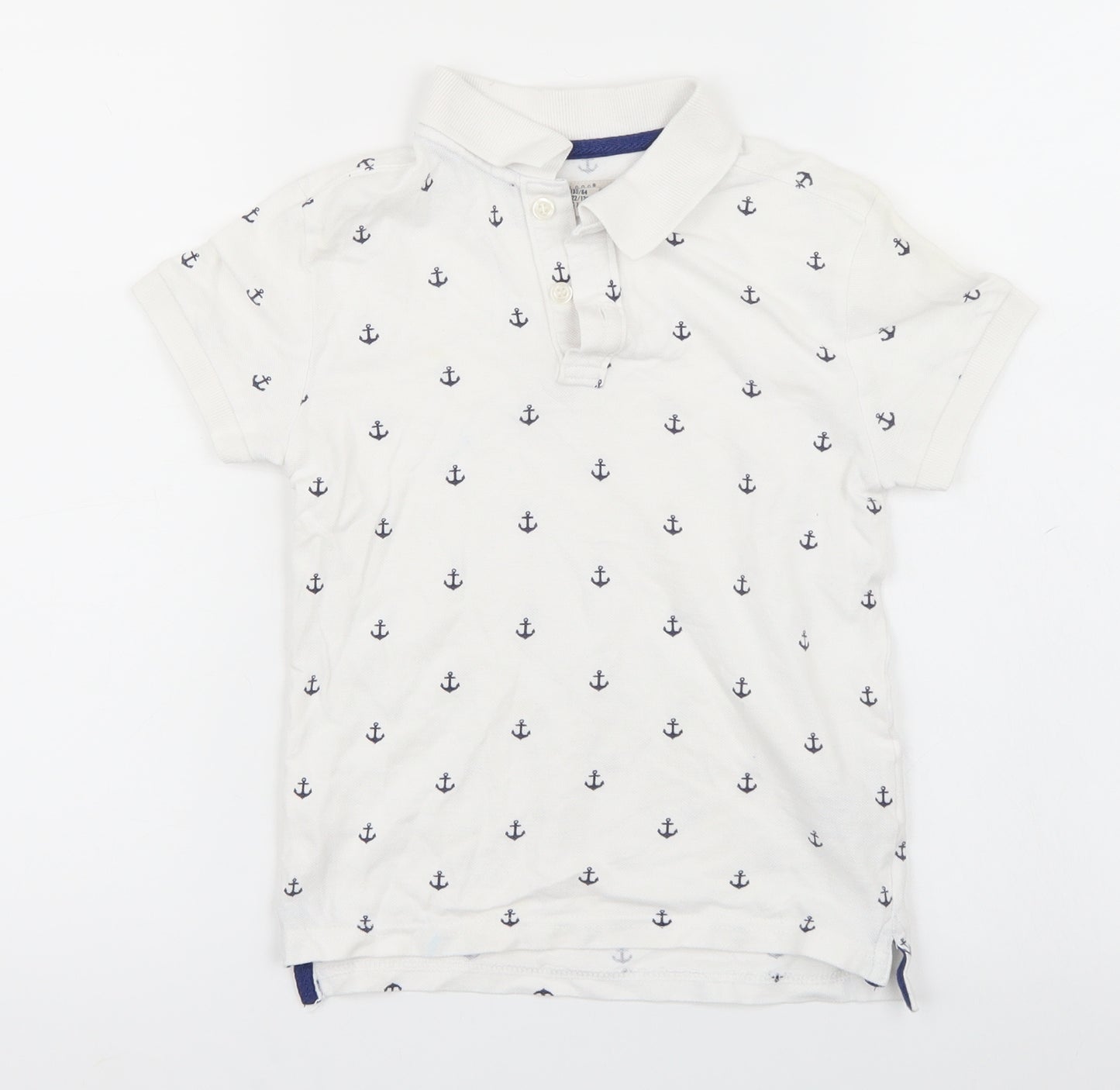 H&M Boys White   Basic Polo Size 7-8 Years