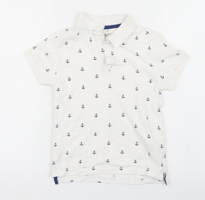 H&M Boys White   Basic Polo Size 7-8 Years