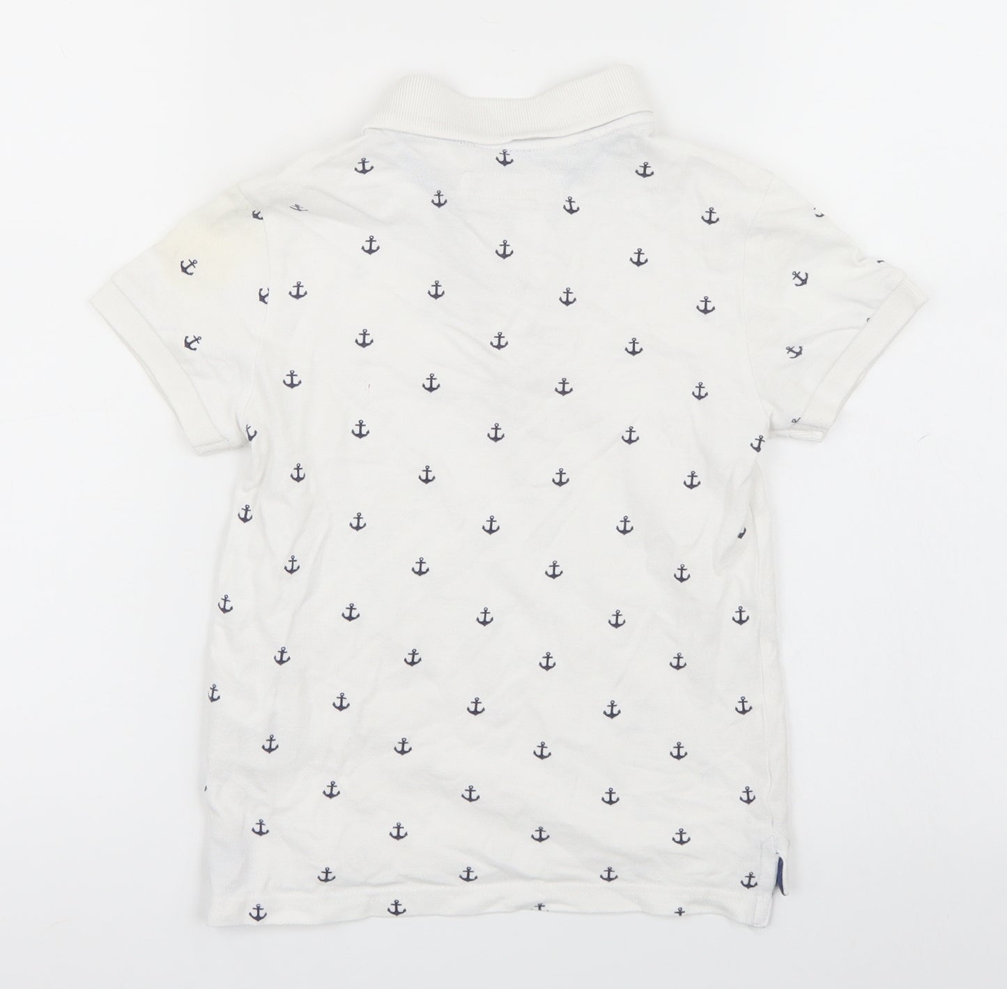 H&M Boys White   Basic Polo Size 7-8 Years