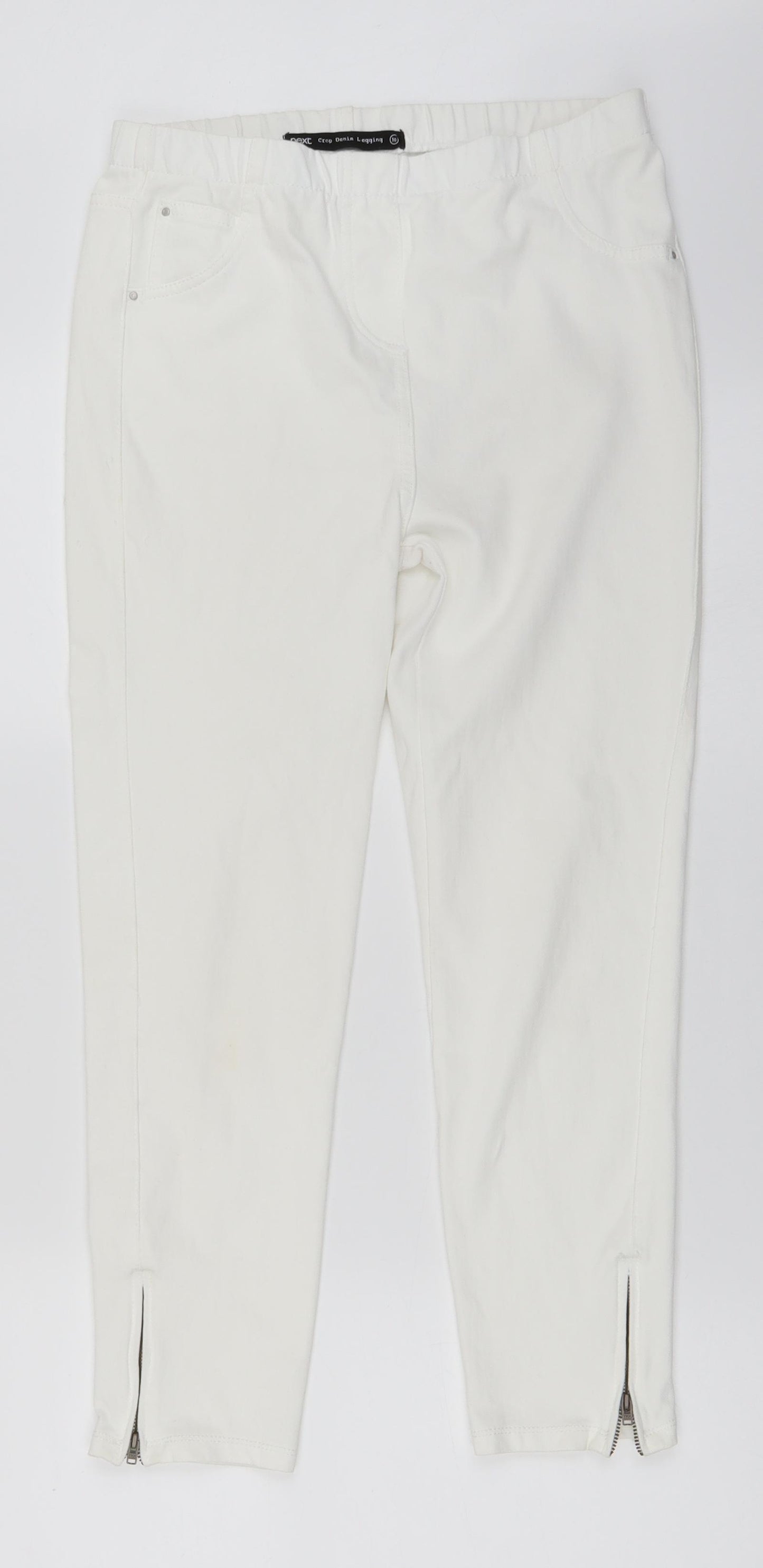 NEXT Womens White   Cropped Jeans Size 10 L24 in