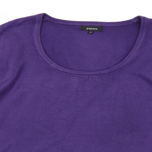 Papaya Womens Purple   Pullover Jumper Size 18