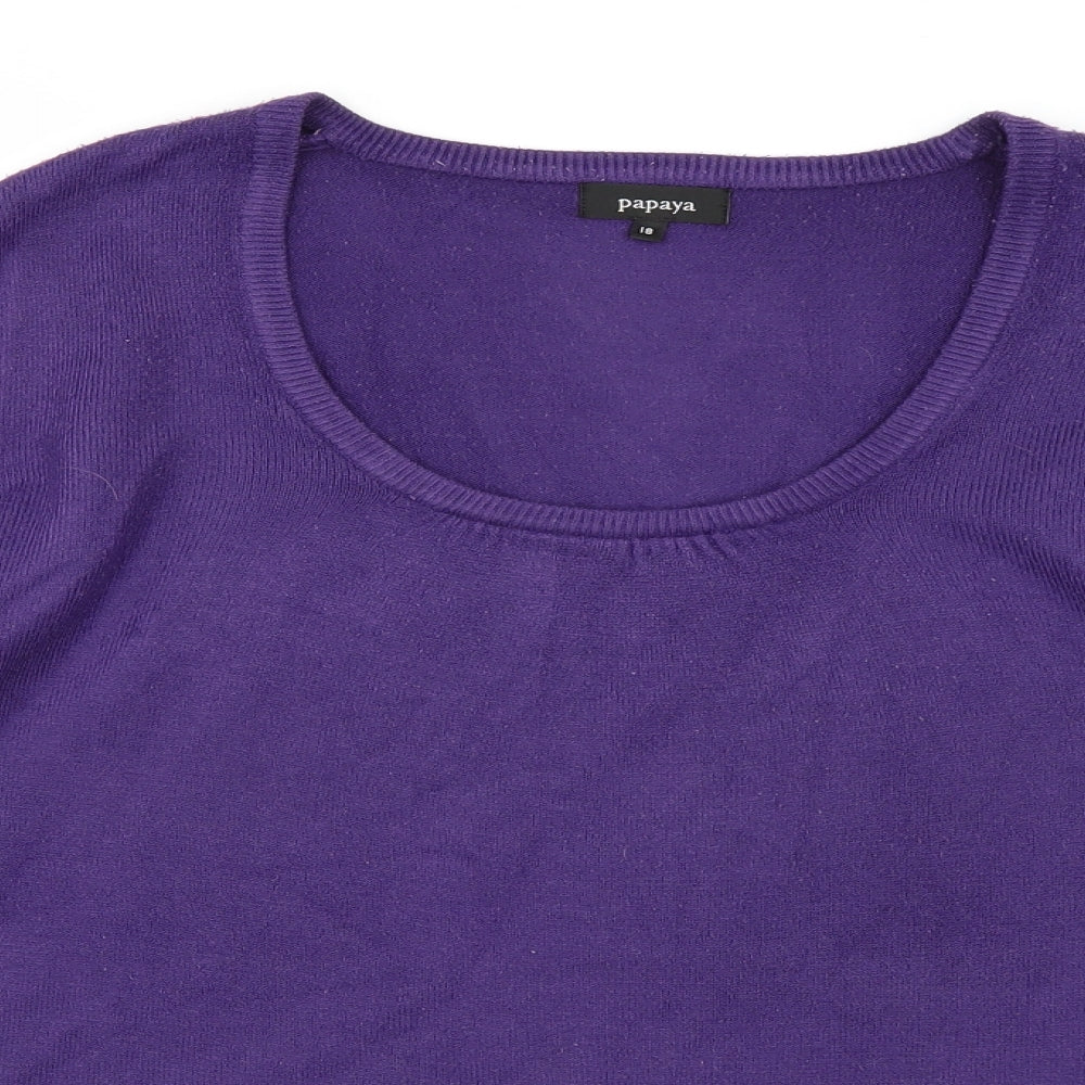 Papaya Womens Purple   Pullover Jumper Size 18