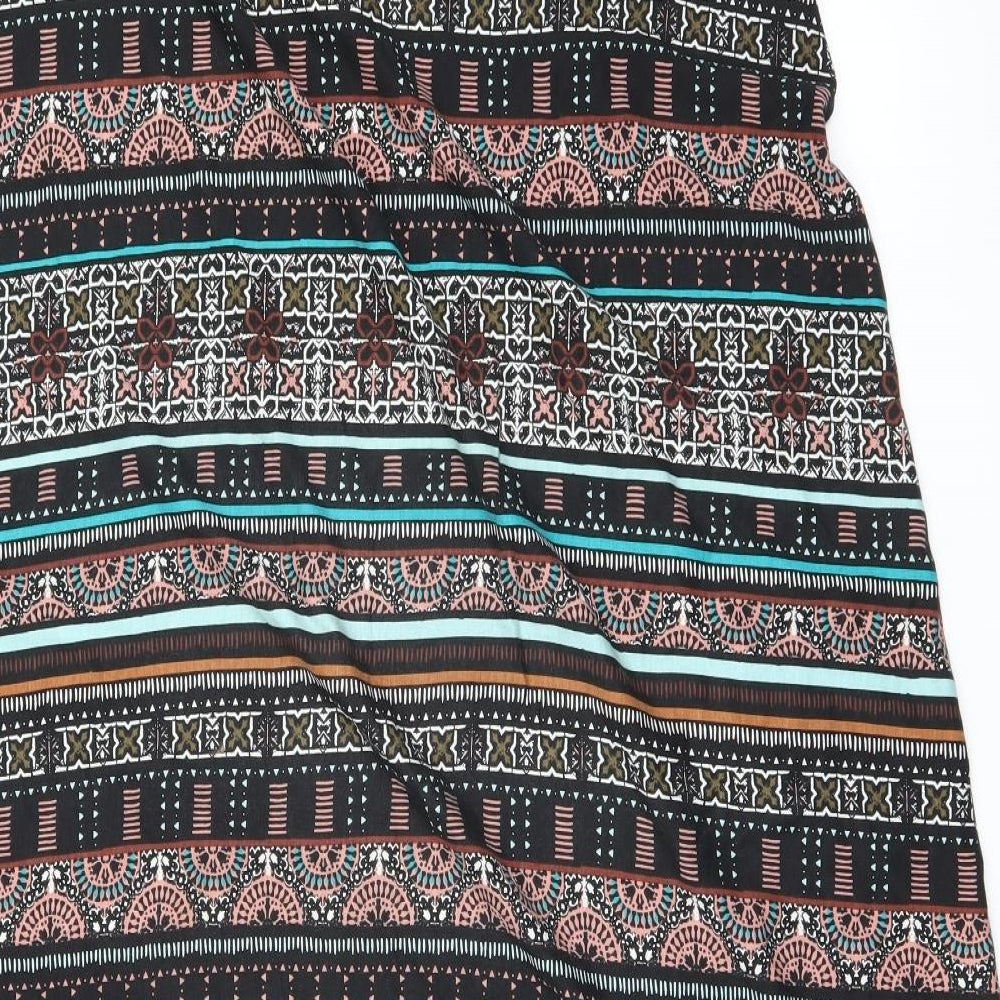 Monsoon Womens Multicoloured Geometric  Maxi Skirt Size 34 in