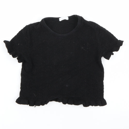 NEXT Girls Black   Basic T-Shirt Size 5 Years