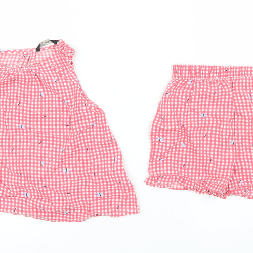 George Girls Red Gingham   Set Size 4-5 Years - Shorts and vest