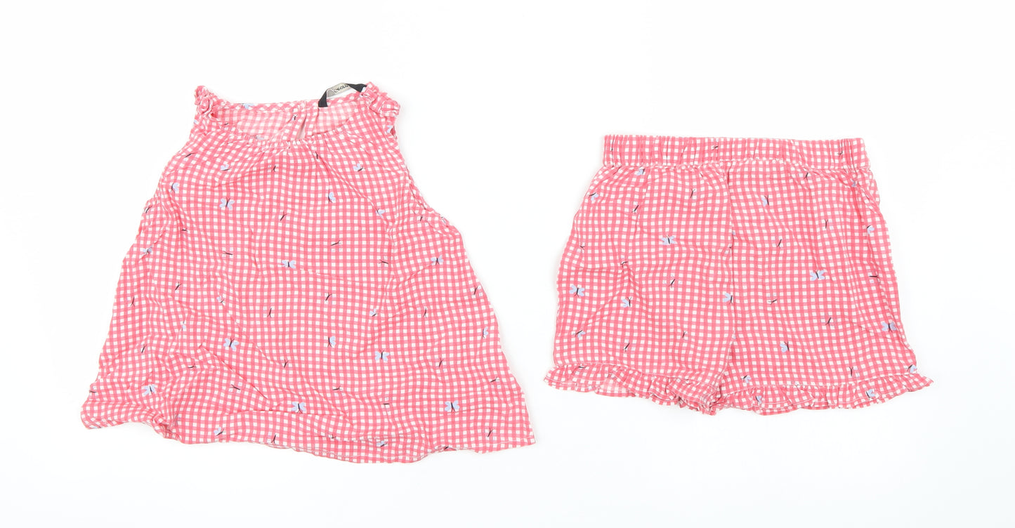 George Girls Red Gingham   Set Size 4-5 Years - Shorts and vest