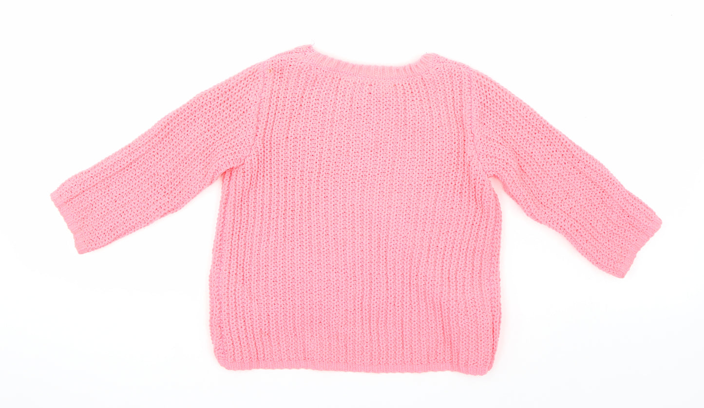 E-vie Angel Girls Pink   Pullover Jumper Size 18-24 Months