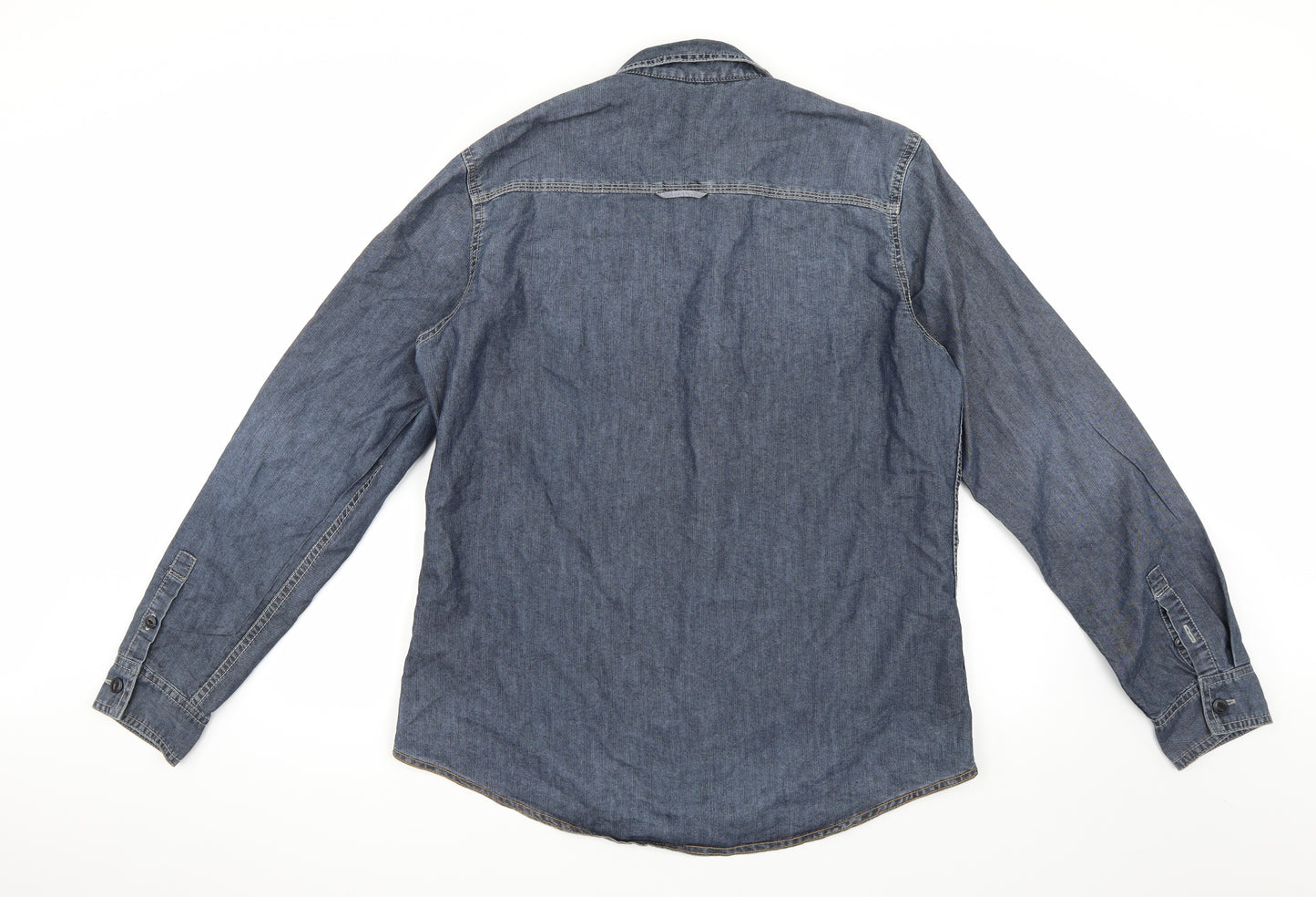 NEXT Mens Blue  Denim  Button-Up Size L