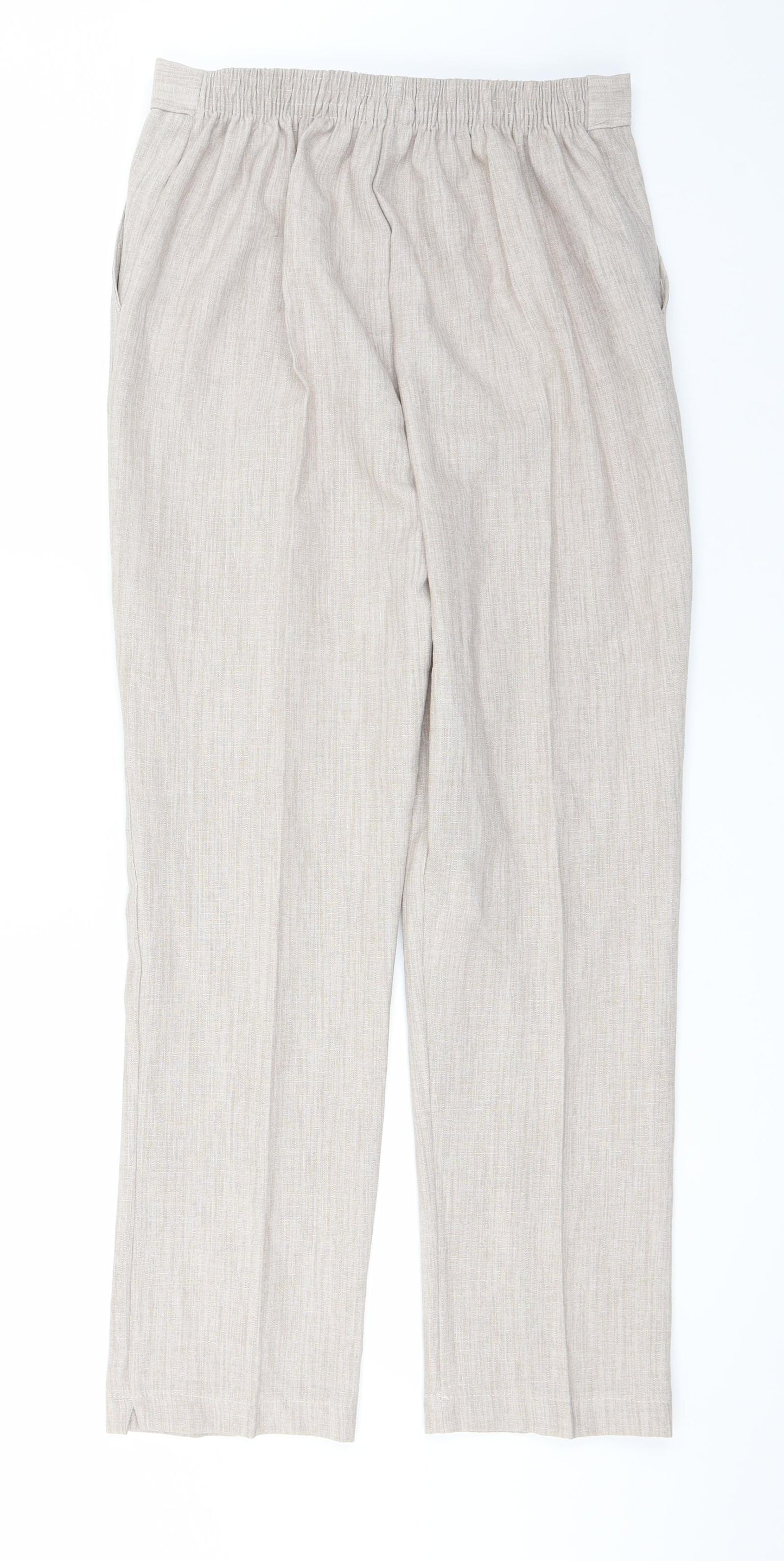 Preworn Womens Beige   Trousers  Size 12 L27 in