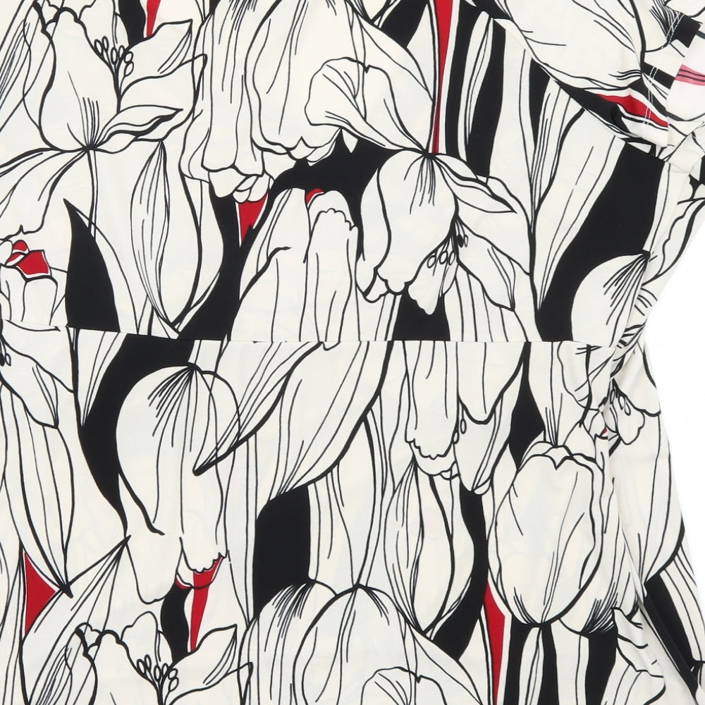 Under Cover Wear Womens White Floral  Basic Blouse Size 24