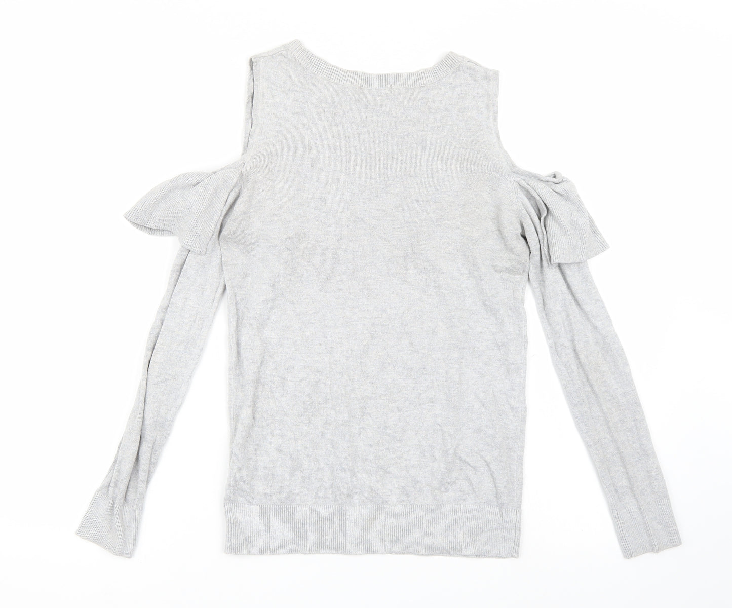F&F Womens Grey   Pullover Jumper Size 10  - Cold shoulder