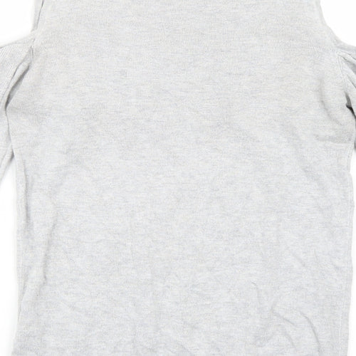 F&F Womens Grey   Pullover Jumper Size 10  - Cold shoulder