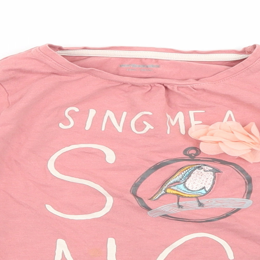 Vertbaudet Girls Pink   Basic T-Shirt Size 5 Years