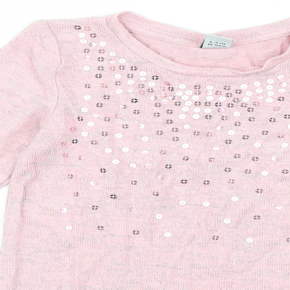 TU Girls Pink   Jumper Dress  Size 3-4 Years