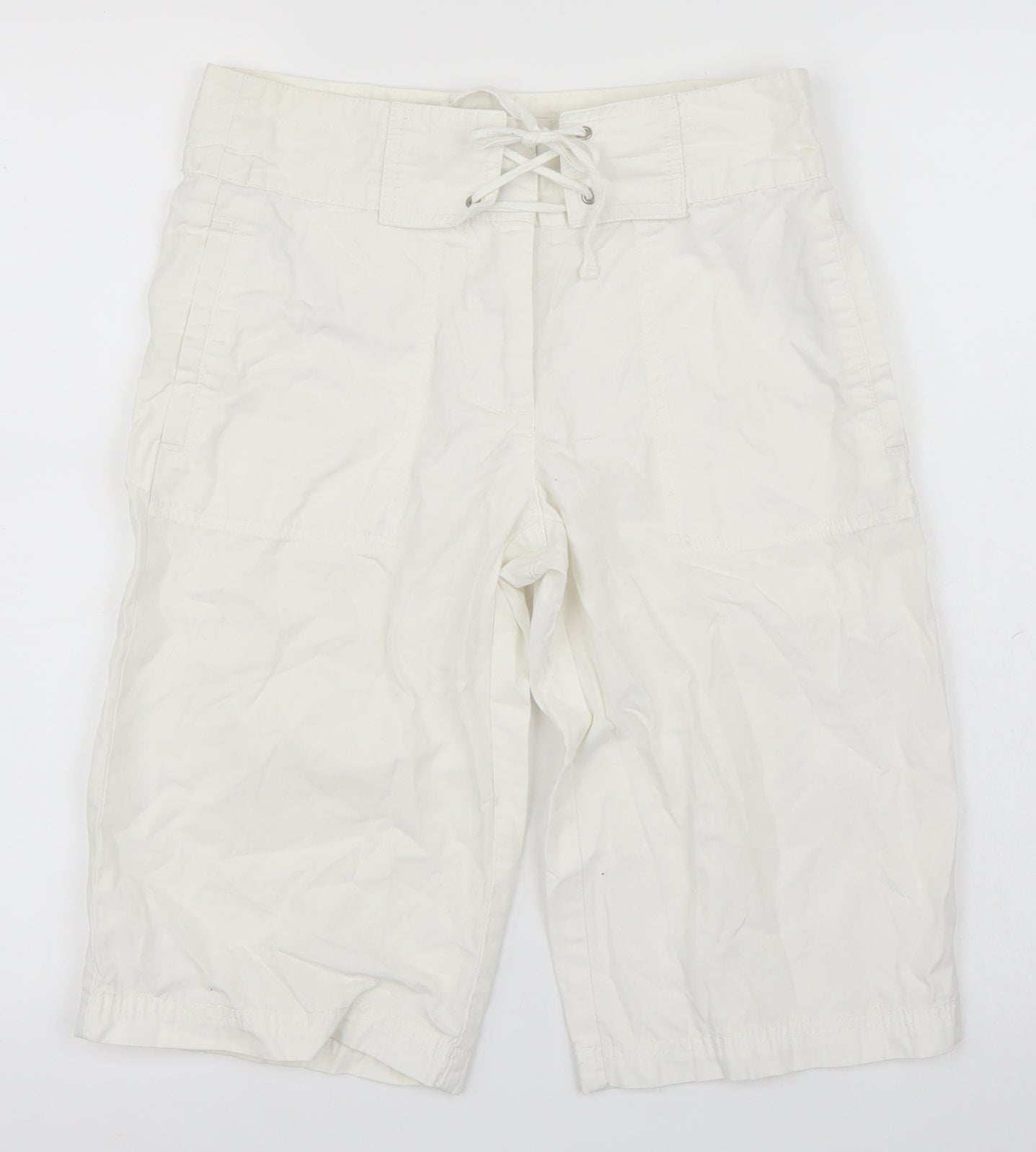 Boden Womens White   Chino Shorts Size 8