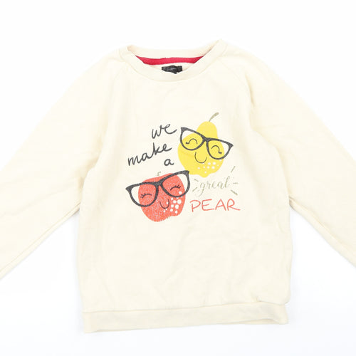 Picapino Girls Beige   Pullover Sweatshirt Size 10 Years