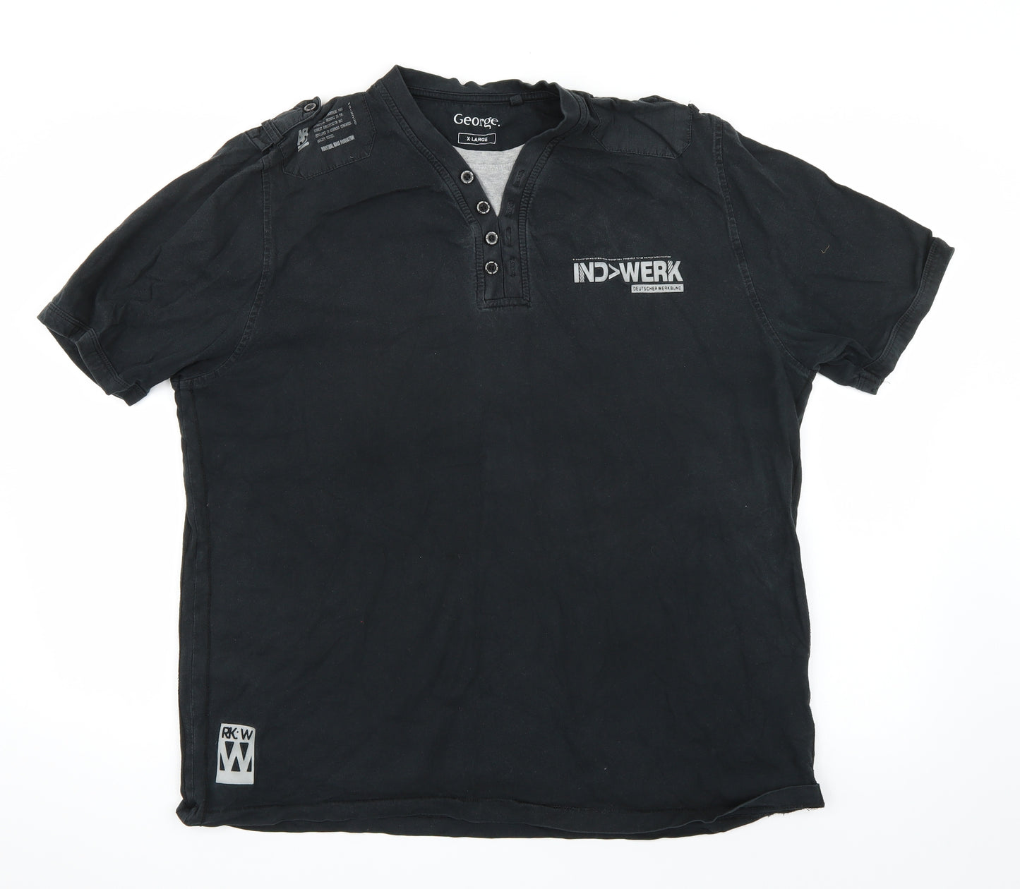 George Mens Black    T-Shirt Size XL