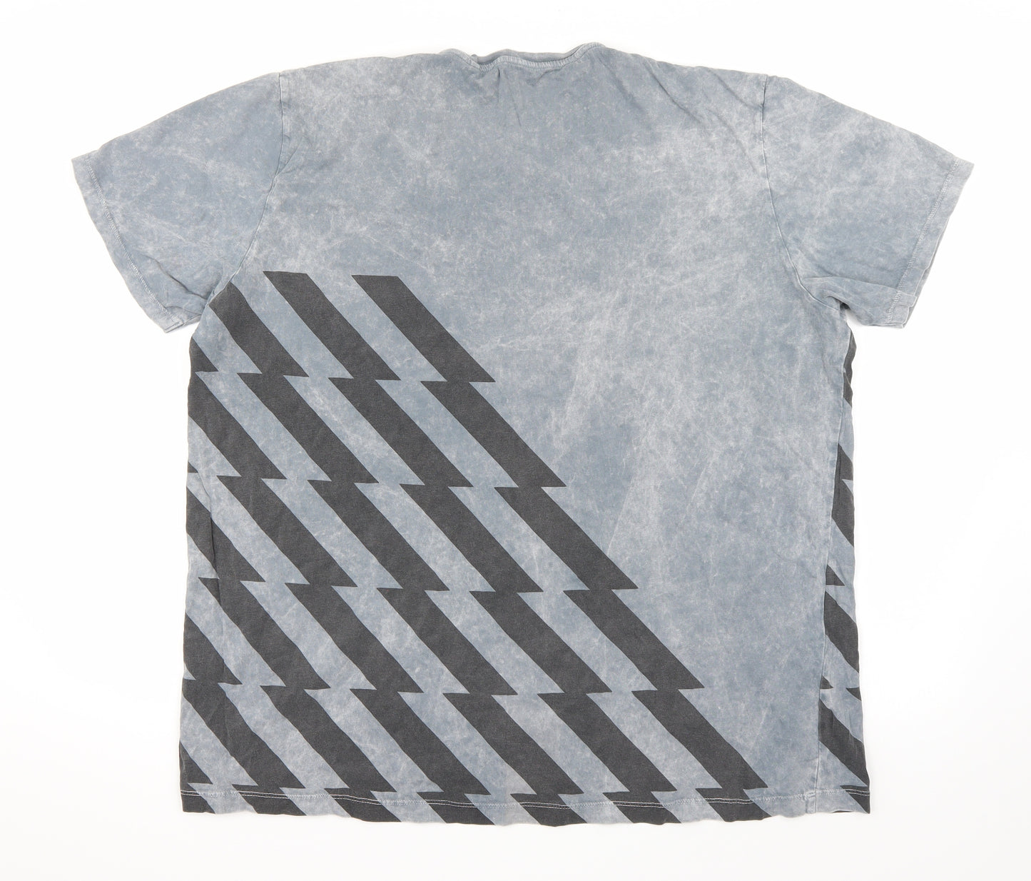 NEXT Mens Grey Striped   T-Shirt Size 2XL
