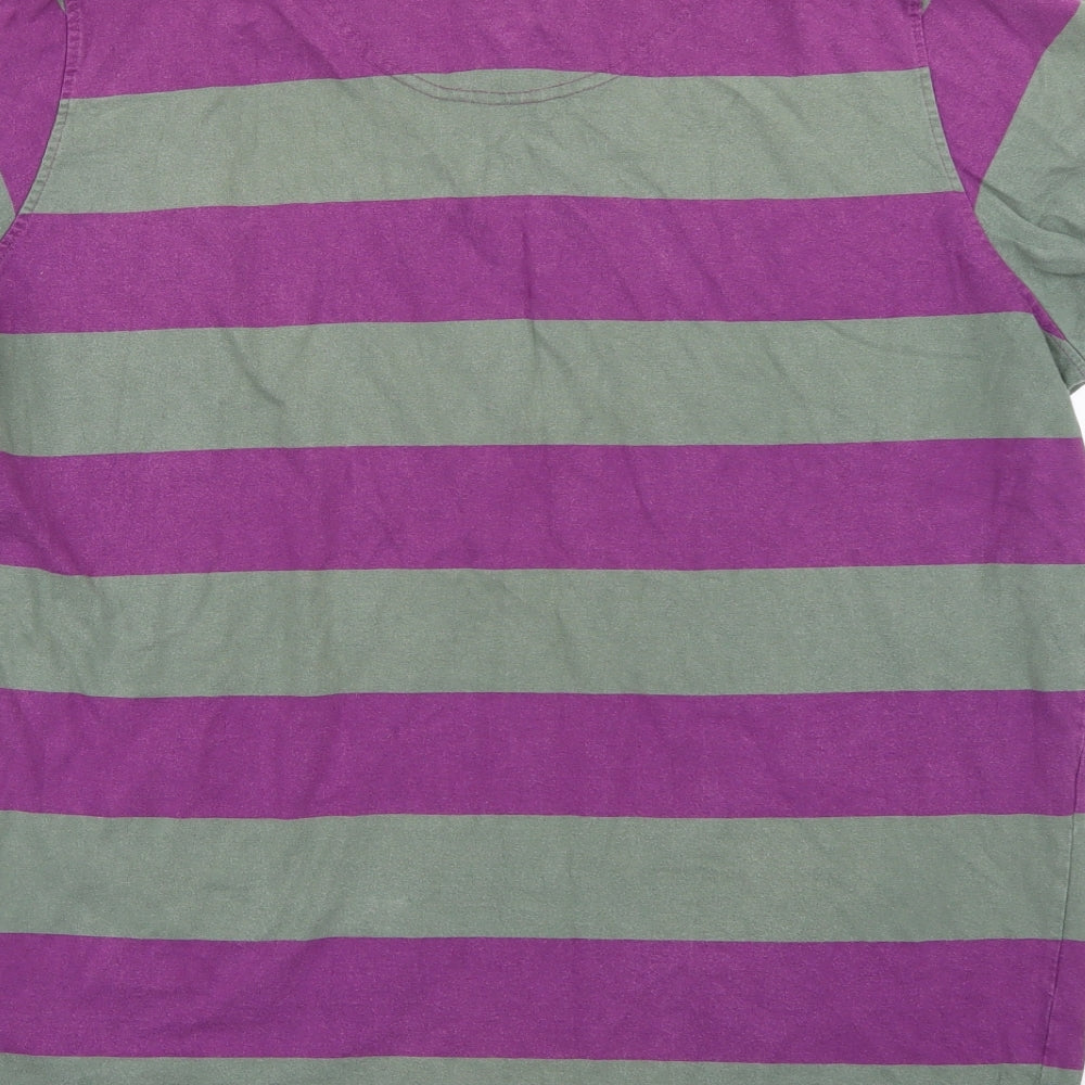 Rhino Mens Purple Striped   Polo Size 2XL