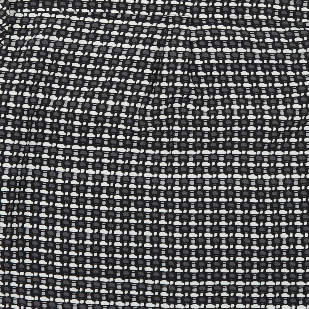 Jaeger Womens Black Check  Basic Button-Up Size 12