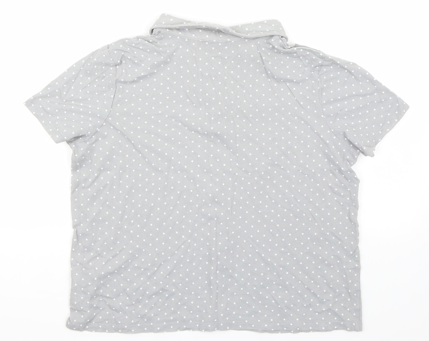 NEXT Womens Grey Polka Dot  Basic Polo Size 14