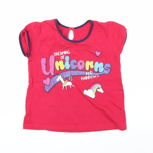 Matalan Girls Pink   Basic T-Shirt Size 3-4 Years