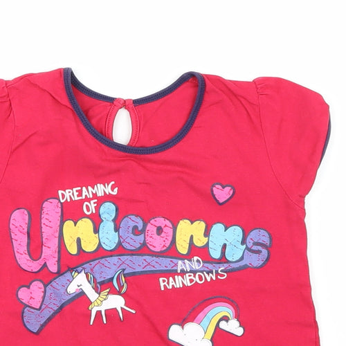 Matalan Girls Pink   Basic T-Shirt Size 3-4 Years