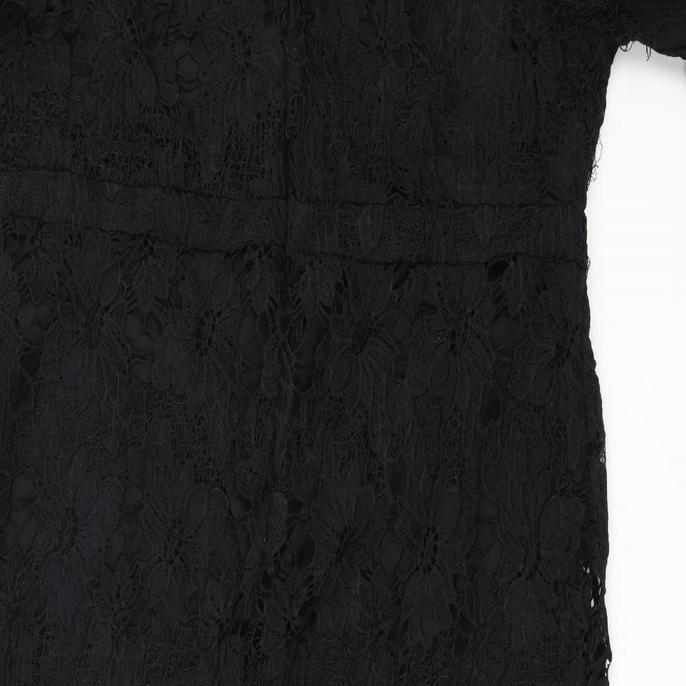 Boohoo Womens Black   Fit & Flare  Size 24  - Lace