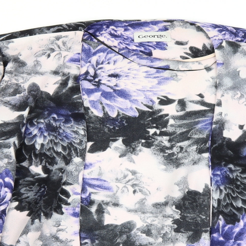 George Womens Purple Floral  Jacket Blazer Size 20