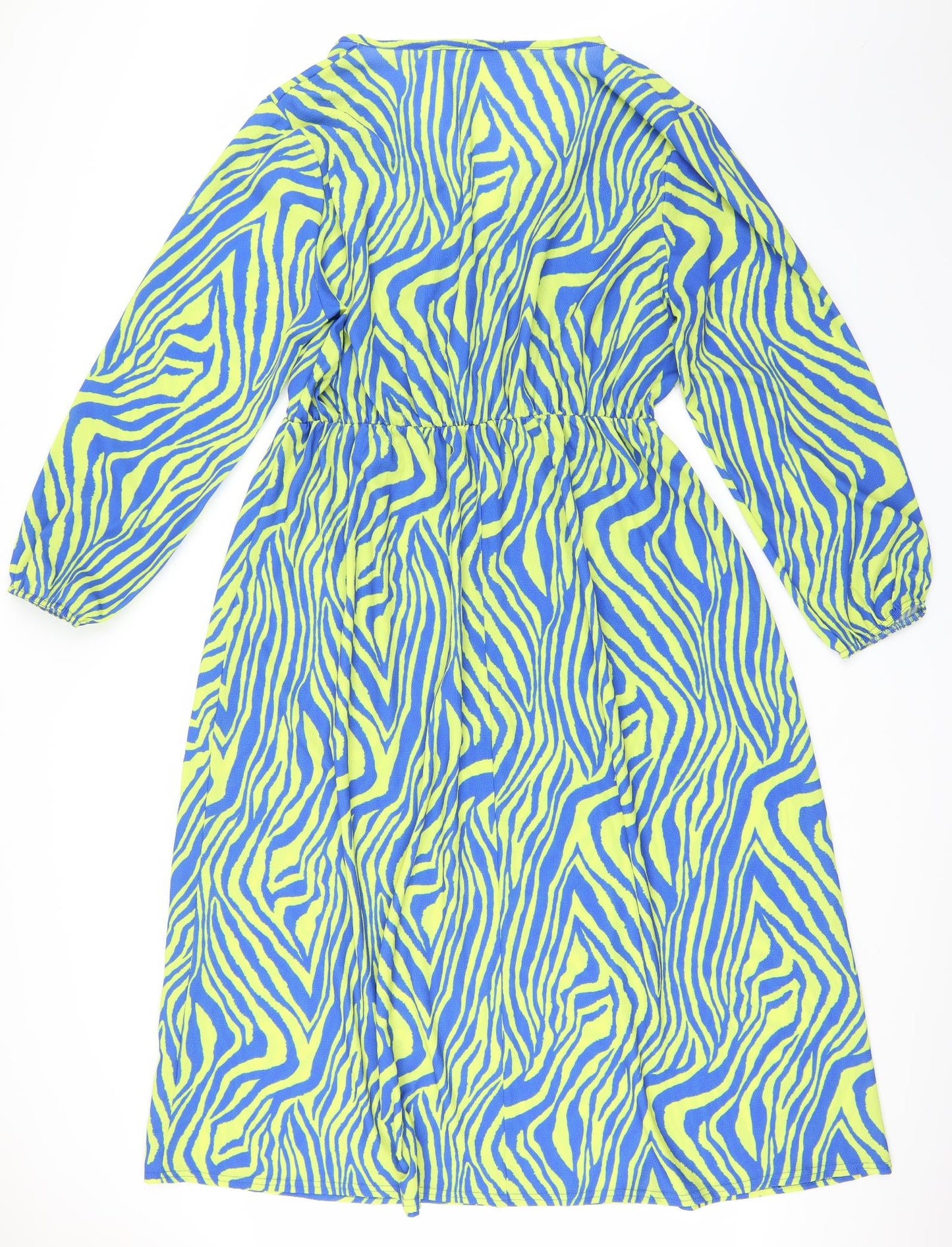 Boohoo Womens Green Animal Print  Maxi  Size 22