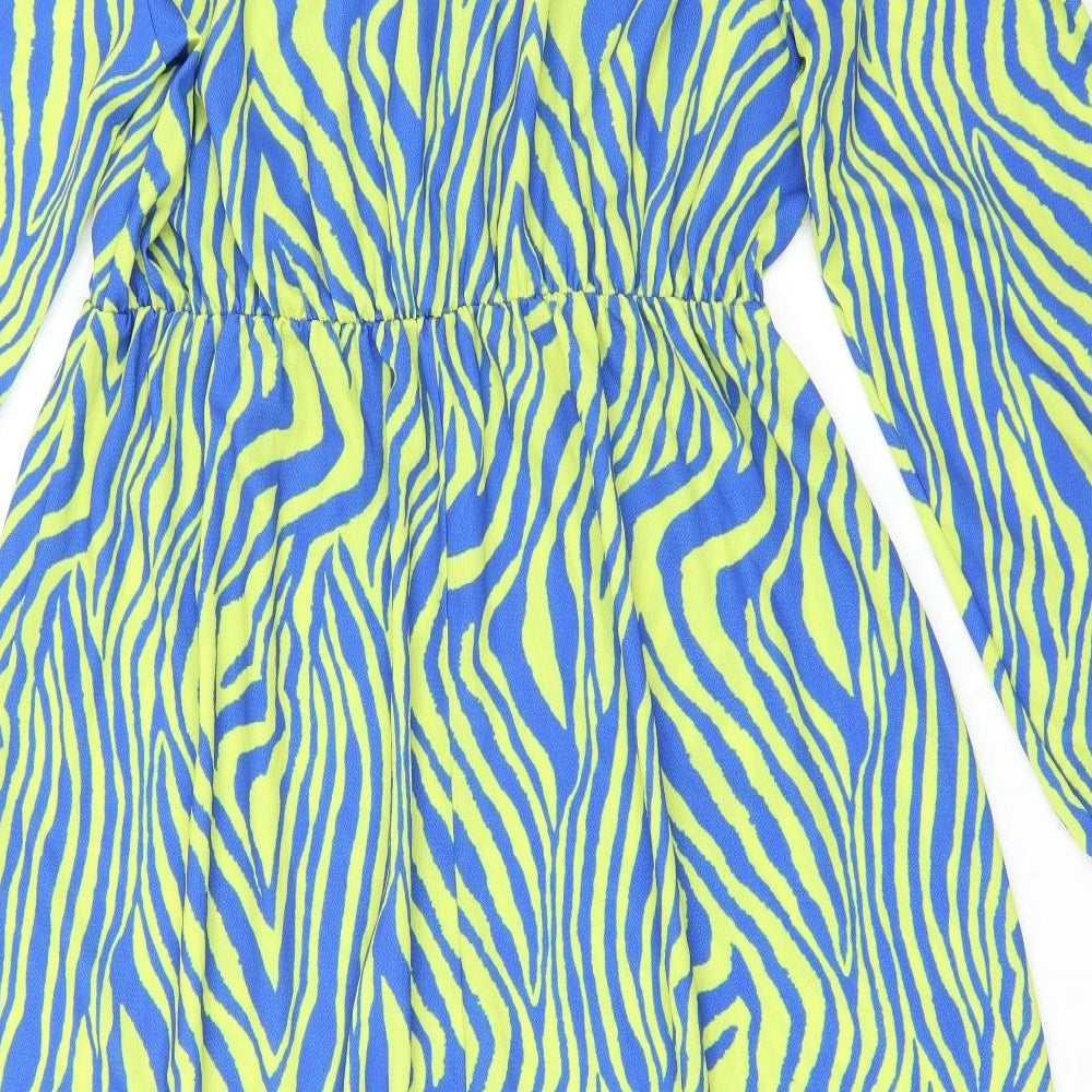 Boohoo Womens Green Animal Print  Maxi  Size 22