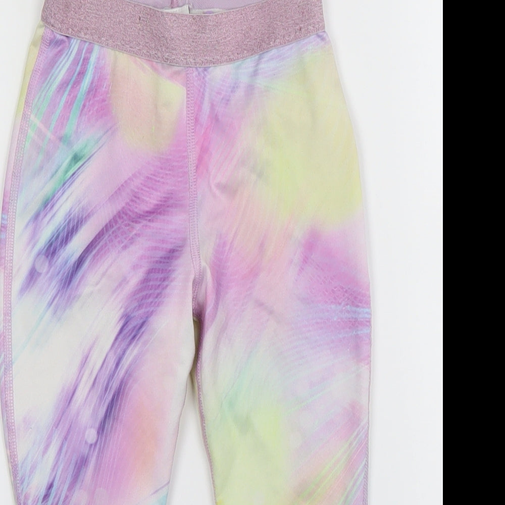 NEXT Girls Multicoloured Geometric  Capri Trousers Size 5-6 Years