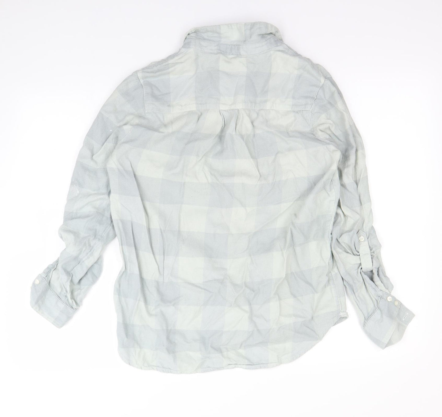 Gap Womens Grey Check  Basic Button-Up Size S