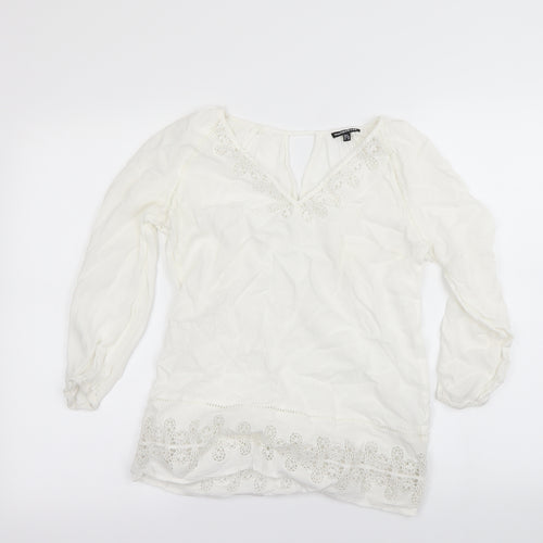 Warehouse Womens White   Basic Blouse Size 6