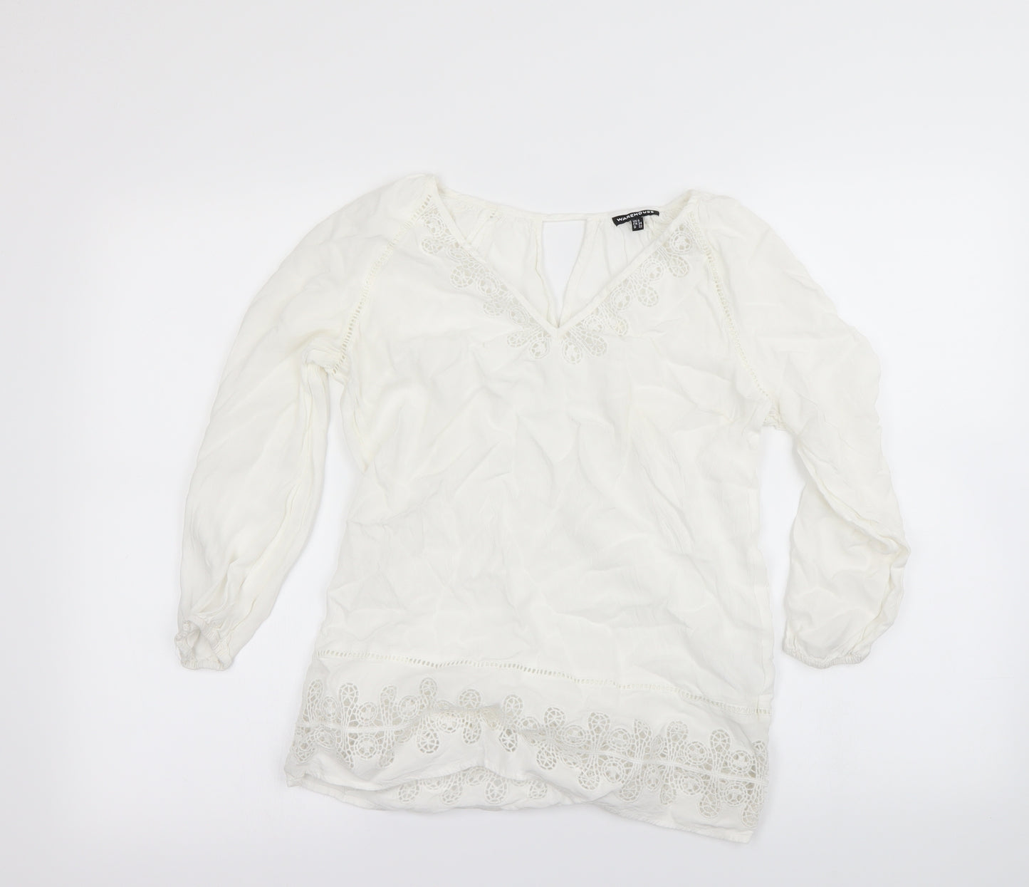 Warehouse Womens White   Basic Blouse Size 6