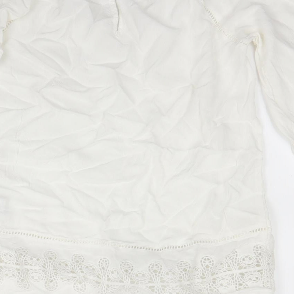 Warehouse Womens White   Basic Blouse Size 6