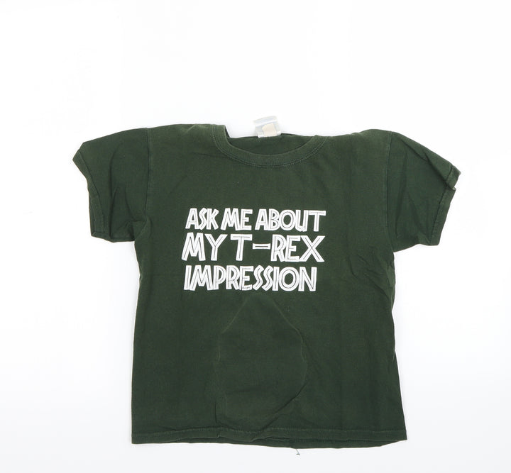 Gidan Boys Green Basic T-Shirt Size 8-9 Years