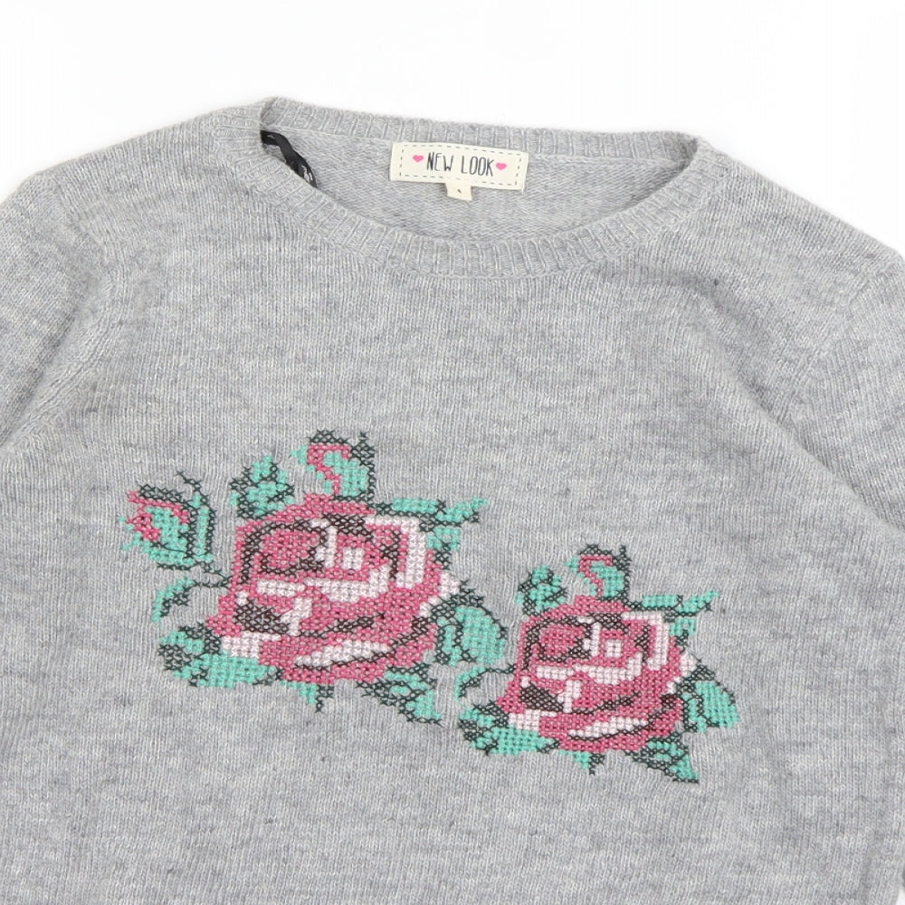 New Look Womens Grey   Pullover Jumper Size 6