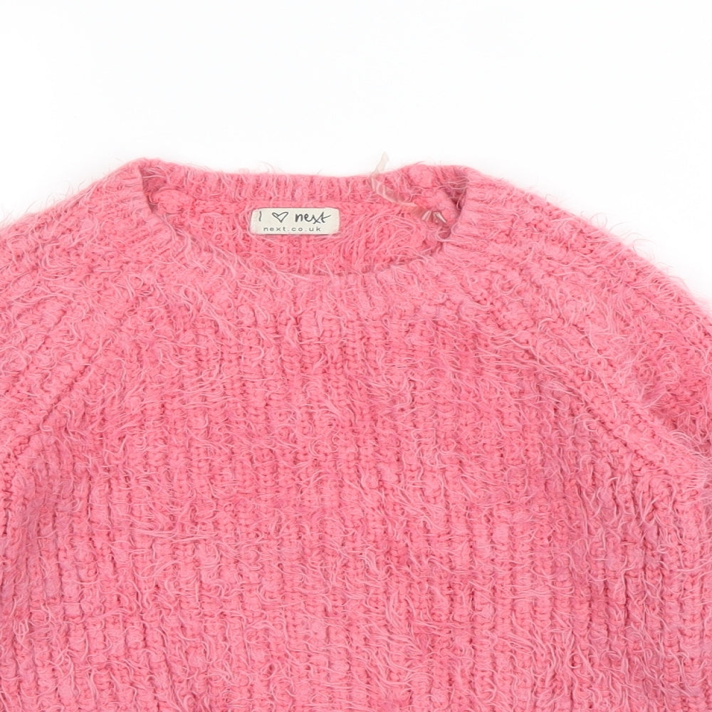 NEXT Girls Pink   Pullover Jumper Size 9-10 Years