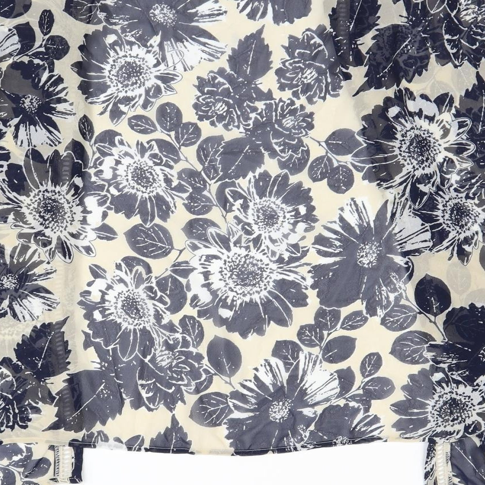 capsule  Womens Beige Floral  Pullover Jumper Size 16