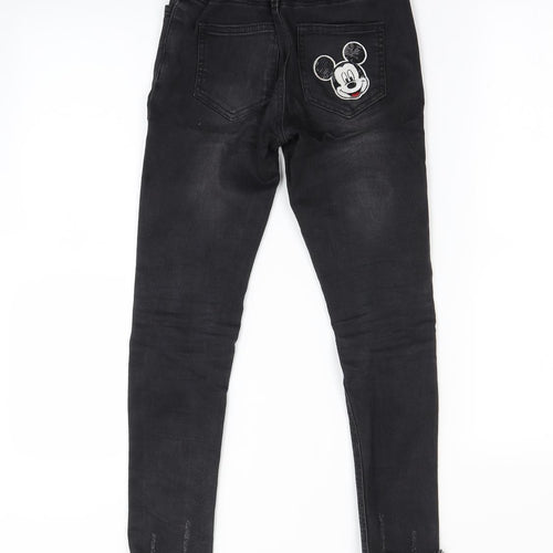 Primark Girls Black   Skinny Jeans Size 8-9 Years - minnie mouse