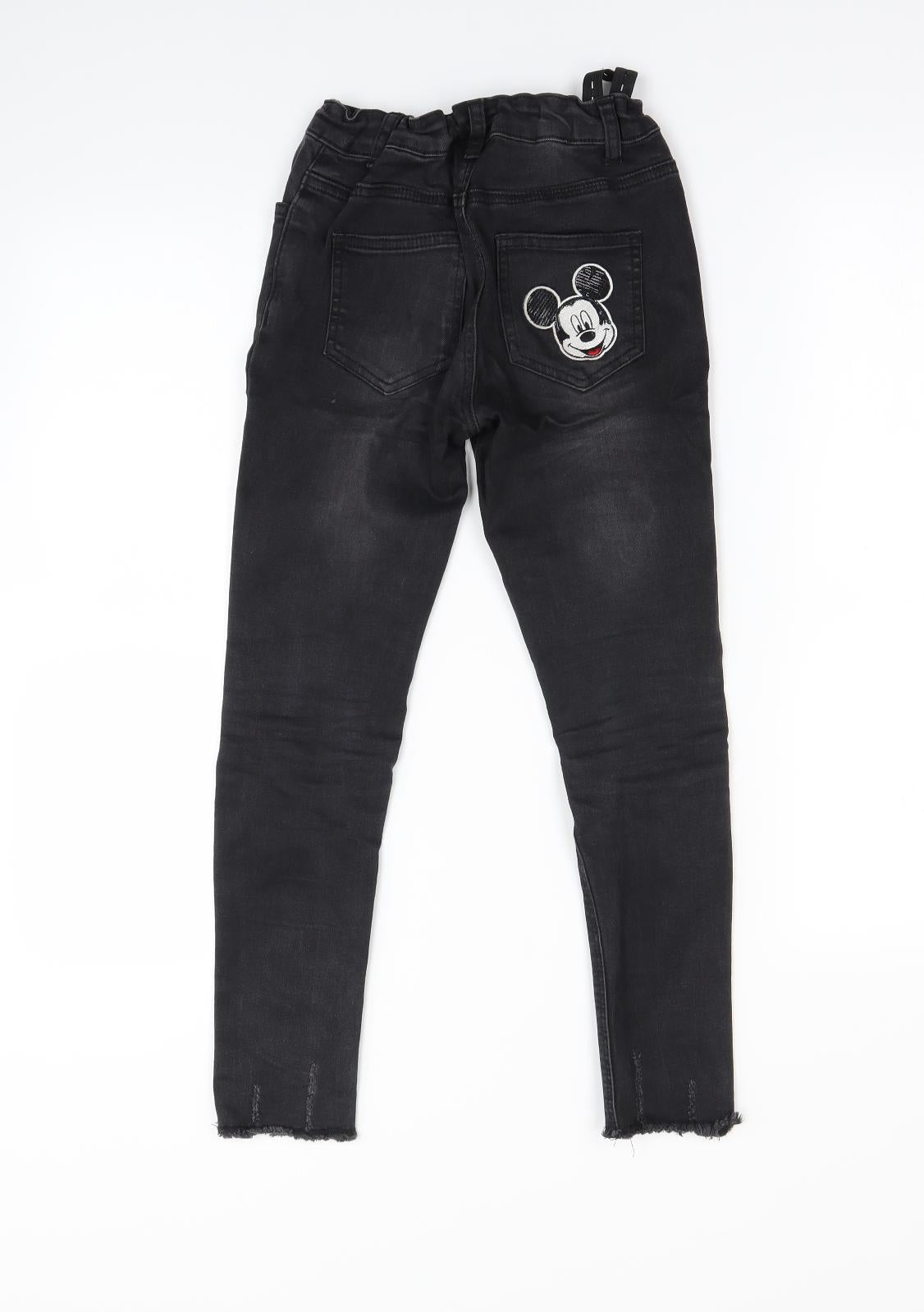 Primark Girls Black   Skinny Jeans Size 8-9 Years - minnie mouse
