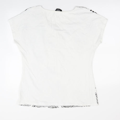 Moda Womens White   Basic T-Shirt Size 18