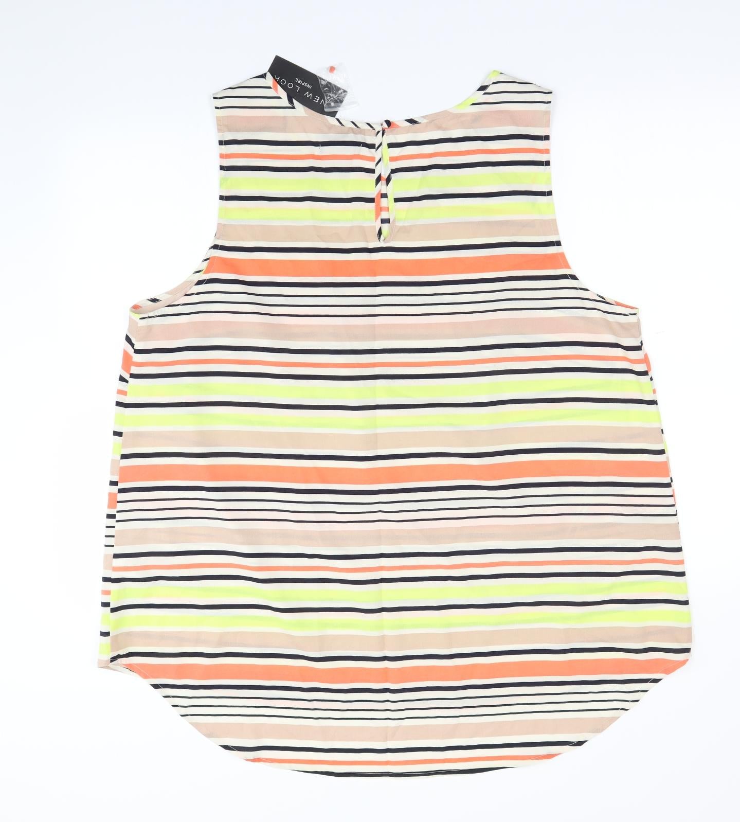 New Look Womens Multicoloured Striped  Basic Tank Size 22