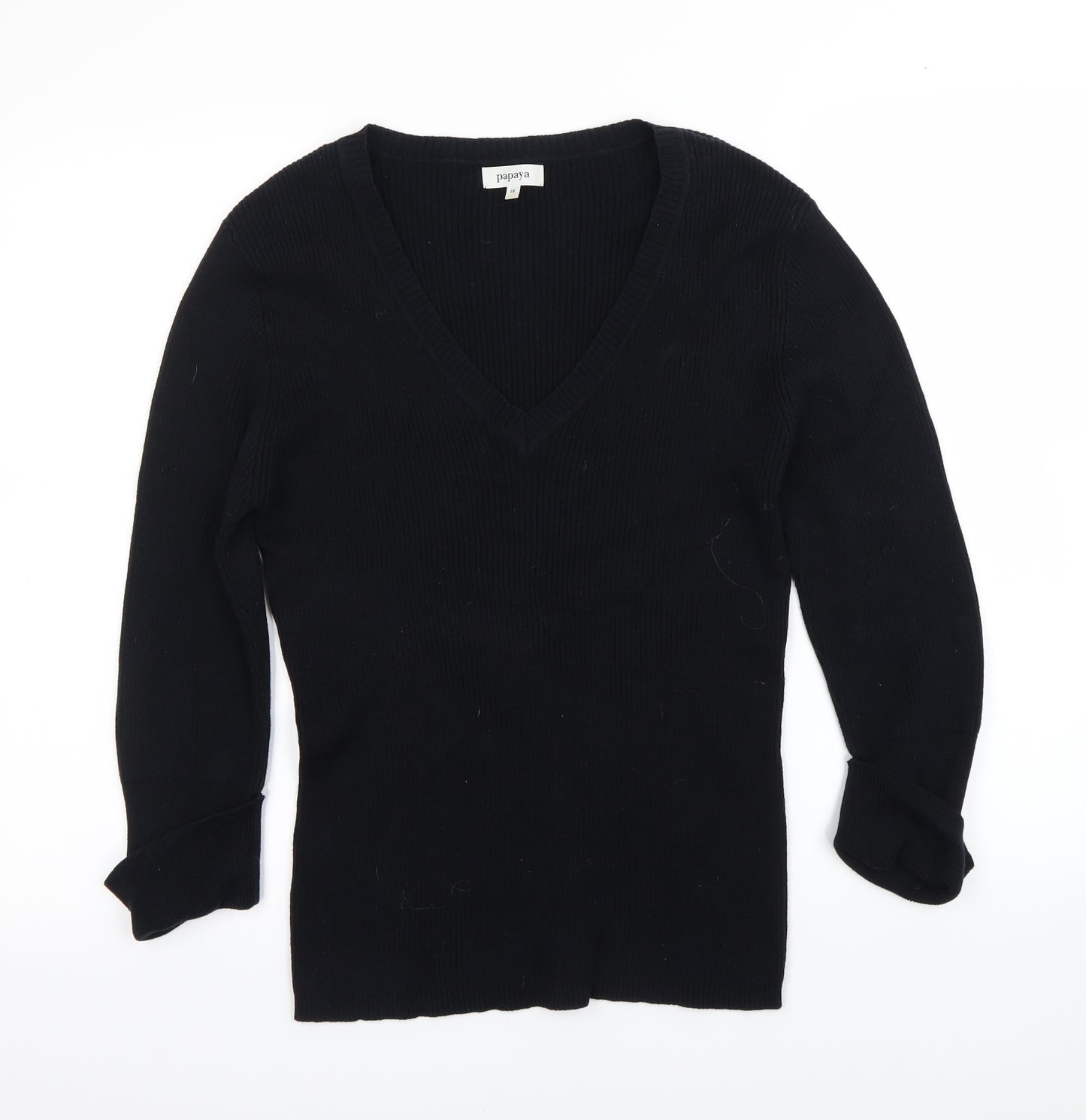 Papaya Womens Black   Pullover Jumper Size 18