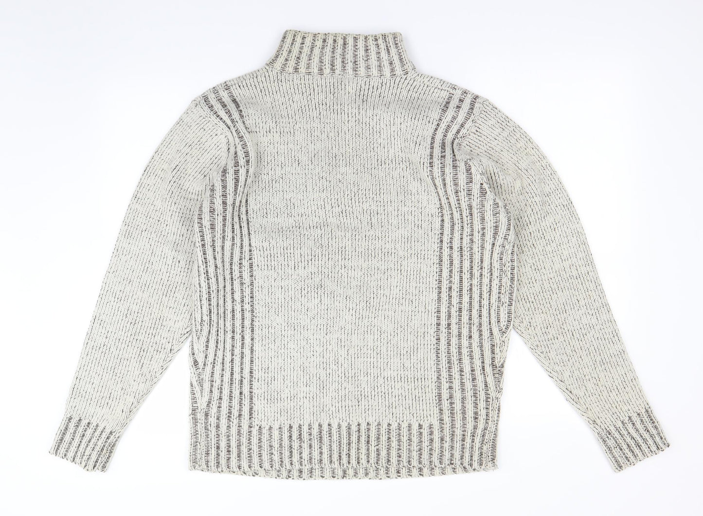 Osaka Mens Beige   Henley Jumper Size L