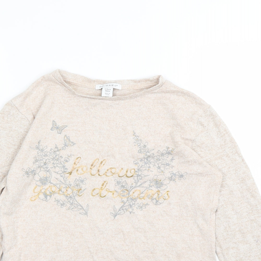 Primark Girls Pink   Basic Blouse Size 11-12 Years